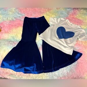 SHEIN White and Blue Kids Outfit